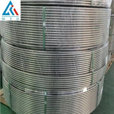 Bobina di tubo saldato in titanio di grado 1